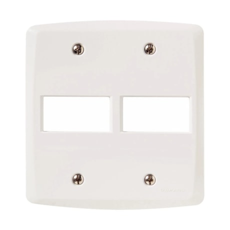 Placa 2 Postos Horizontal 4x4 Tramontina Lux Branca 57105/023 TRAMONTINA ELETRIK-f3a97499-3cbe-49ad-ba96-a9d65a1b3138