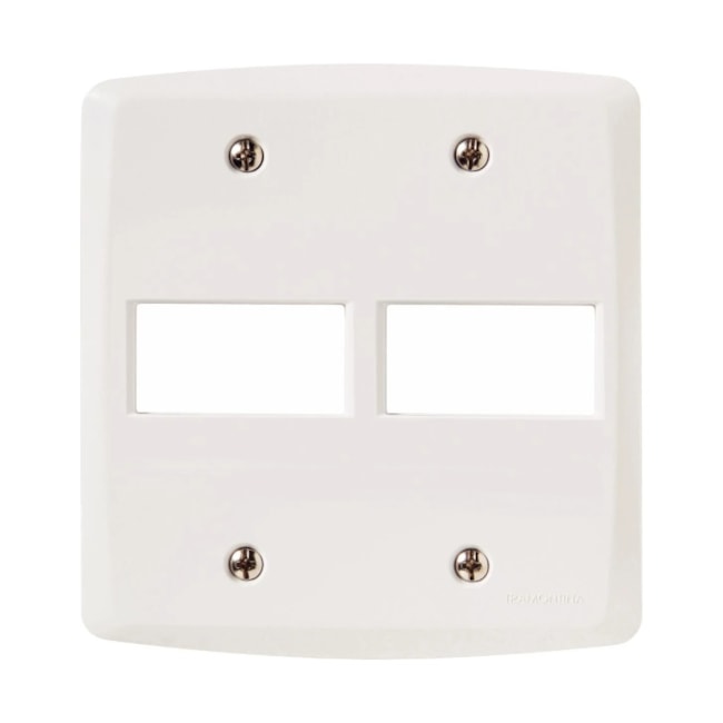 Placa 2 Postos Horizontal 4x4 Tramontina Lux Branca 57105/023 TRAMONTINA ELETRIK-27c16901-b564-4b23-86c1-26b25e4154bc