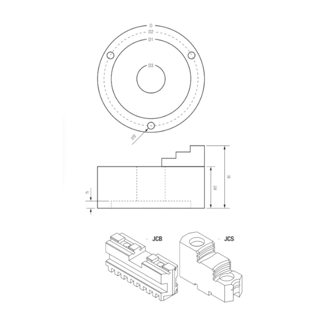 Placa 200mm com 3 Castanhas Sobrepostas Reversíveis 900.035 CHAMPION TOOLS-93e0271d-e030-4c05-8de9-749c8282ad46