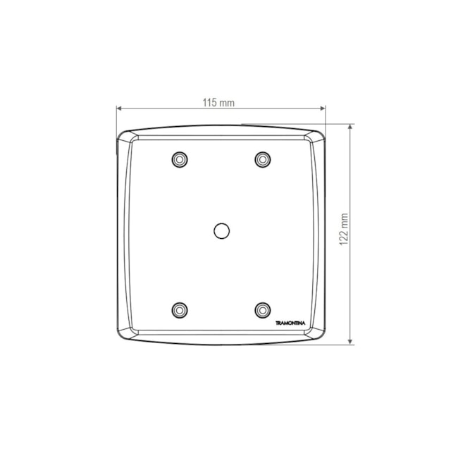 Placa com 1 Furo 9,5mm 4x4 Tramontina Lux Branca 57105/022 TRAMONTINA ELETRIK-5a6926a0-e17b-4a96-9af7-e0aa0e102049