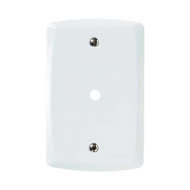 Placa com 1 Furo 9 mm 4x2 Tramontina Lux Branca 57105/002 TRAMONTINA ELETRIK-da61b386-32ef-4631-8b50-1b86d3c70c32