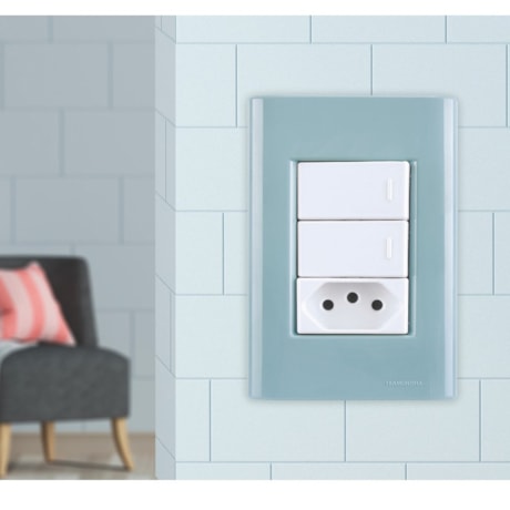 Placa com Suporte Azul Jeans 4x2 3 Módulos Unidos 57200/055 TRAMONTINA ELETRIK-603d46a7-09e1-4c2e-b105-1a1f2ecb11e2