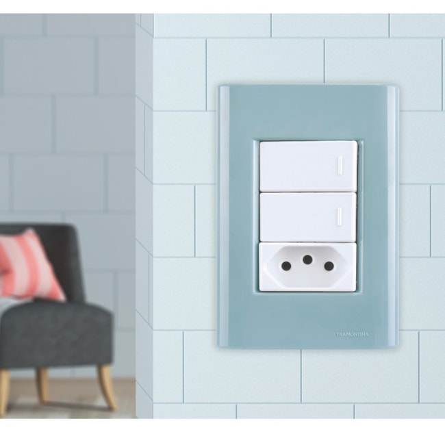 Placa com Suporte Azul Jeans 4x2 3 Módulos Unidos 57200/055 TRAMONTINA ELETRIK-77014ccc-1a6a-434f-a6ce-9cdd4d42818b