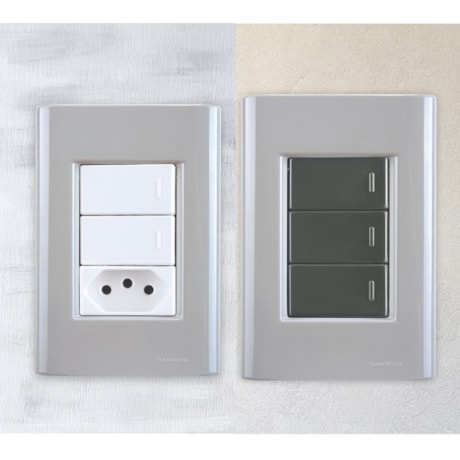 Placa com Suporte Fendi 4x2 3 Módulos Unidos 57200/053 TRAMONTINA ELETRIK-f2172b8b-6803-48f9-9419-90507377cb94