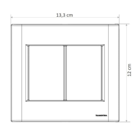 Placa com Suporte Fendi 4x4 6 Módulos Unidos 57200/073 TRAMONTINA ELETRIK-19a72d51-68cd-4ef0-ae81-f7135862249e