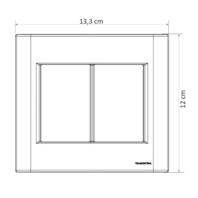 Placa com Suporte Fendi 4x4 6 Módulos Unidos 57200/073 TRAMONTINA ELETRIK-cd7d6fb3-bee5-4a20-8f5d-49baee343974