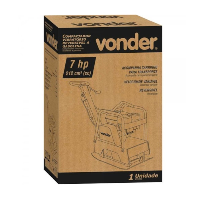 Placa Compactadora Vibratória a Gasolina Reversível 7,0HP 4 Tempos 6659125000 VONDER-d2e7247e-1baa-4312-8793-e334270744f4