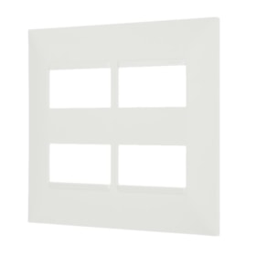 Placa sem Suporte 4x4 2+2 Módulos Branco 618514 PIAL