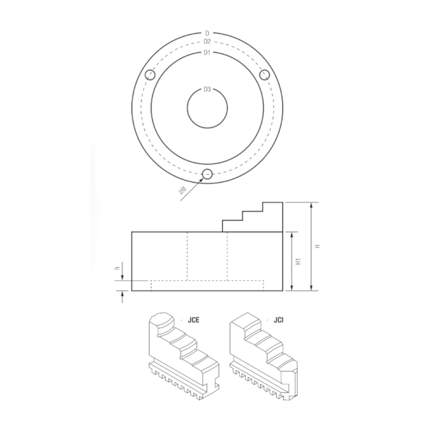 Placa Universal 160mm com 3 Castanhas Fofo 900.004 CHAMPION TOOLS-874ad26d-9e2c-401c-bc86-94a8500f8742