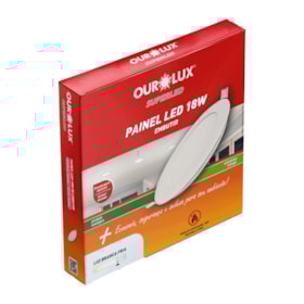 Plafon Superled de Embutir 18W Redondo 6400K Bivolt 03206 OUROLUX