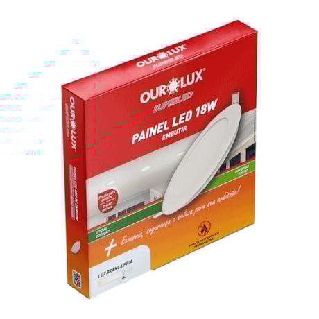 Plafon Superled de Embutir 18W Redondo 6400K Bivolt 03206 OUROLUX-764ccece-e7d2-4ada-ab03-b72d5bd4f51e
