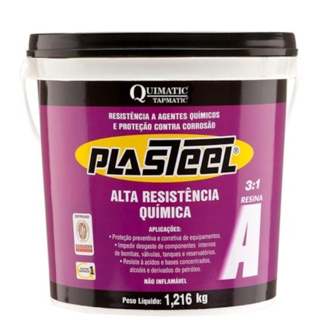 Plasteel Alta Resistência Química 3:1 1.457kg PA2 TAPMATIC