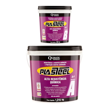 Plasteel Alta Resistência Química 3:1 1.457kg PA2 TAPMATIC