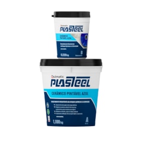 Plasteel Cerâmico Pintável Azul 3:1 1,32 kg QUIMATIC