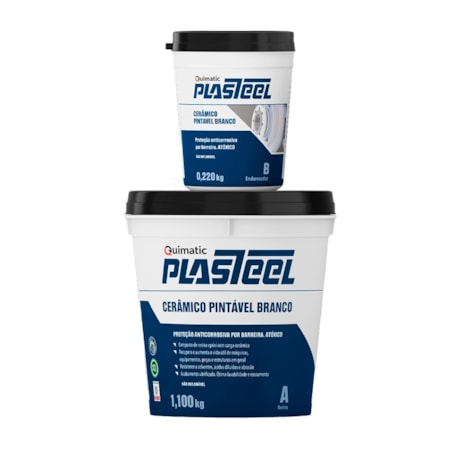 Plasteel Cerâmico Pintável Branco 3:1 1.315kg PB2 QUIMATIC