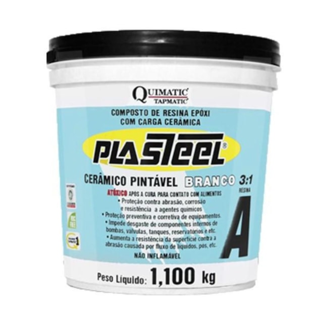 Plasteel Cerâmico Pintável Branco 3:1 1.315kg PB2 TAPMATIC-01012fab-714e-4e76-81c9-40ba8e006a6c