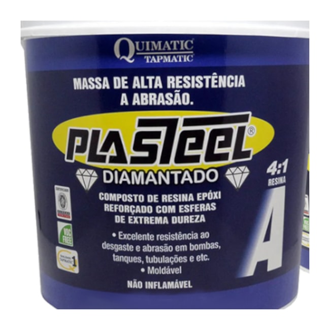 Plasteel Diamantado 4:1 Kit com 9,330kg PD3 TAPMATIC -249549db-056d-47a5-8212-6826d83e3f2b