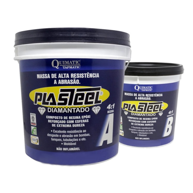 Plasteel Diamantado 4:1 Kit com 9,330kg PD3 TAPMATIC -557f4997-653a-42fc-b31c-bd8ff2510f19