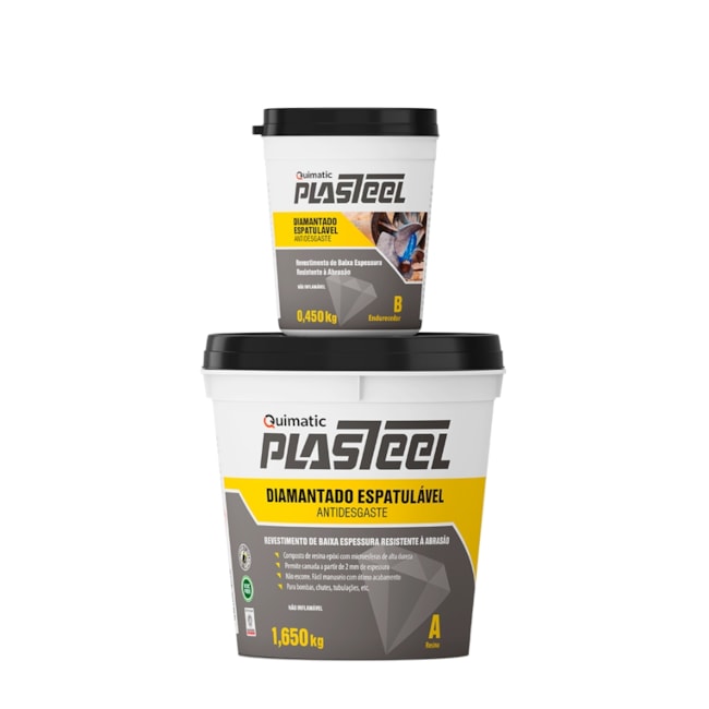 Plasteel Diamantado Espatulável 4:1 2.100kg PE2 QUIMATIC-46c01242-823a-4f59-84c3-4ad6e396789b