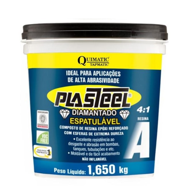 Plasteel Diamantado Espatulável 4:1 2.100kg PE2 TAPMATIC-0ae95e85-77cd-4419-8f18-b7be3e9f696c