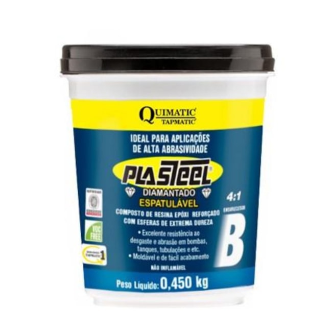 Plasteel Diamantado Espatulável 4:1 2.100kg PE2 TAPMATIC-f2900474-453b-4cda-b982-caec81c9f6c7