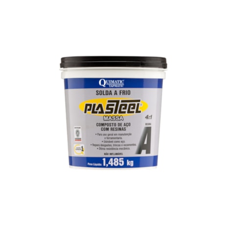 Plasteel Massa 4:1 de Solda a Frio Aço/Epóxi 1,8kg PQ2 TAPMATIC-1183c09b-cefc-4f4b-a7b6-d7fe80c0a3c3