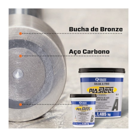 Plasteel Massa 4:1 de Solda a Frio Aço/Epóxi 1,8kg PQ2 TAPMATIC-844a28f1-752b-425a-9ac0-eab33156418c