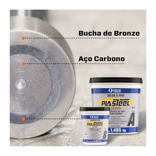 Plasteel Massa 4:1 de Solda a Frio Aço/Epóxi 1,8kg PQ2 TAPMATIC-6a8cd482-3302-4428-9884-772675a53d5e