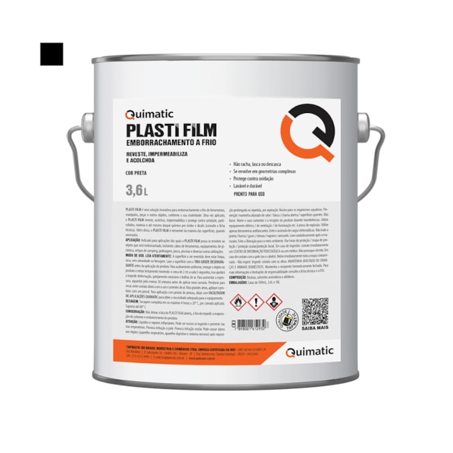 Plasti Film Preto 3,6 litros CK3 QUIMATIC-6627c4c0-78dd-427a-91a0-ec4d061159f3