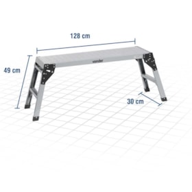 Plataforma de Metal Dobrável 49cm 150 Kg 8501150000 VONDER