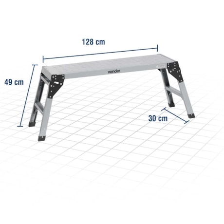 Plataforma de Metal Dobrável 49cm 150 Kg 8501150000 VONDER-191c0a6a-fffa-411e-9239-89d48c10d90a