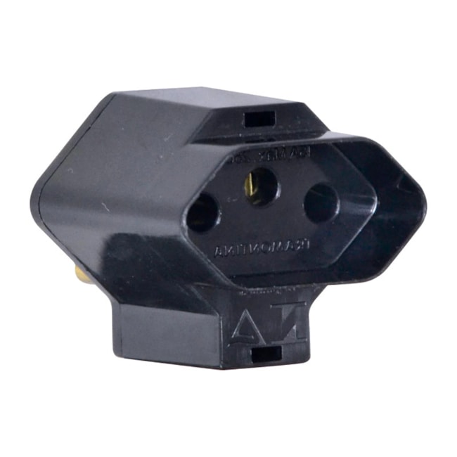 Plugue Adaptador Reverso 2P+T 15A 250V Preto 57400/193 TRAMONTINA ELETRIK-9e8ac76a-a651-4272-94b6-263a156424ce