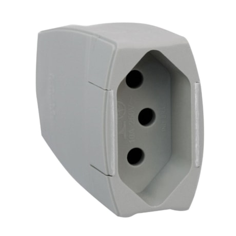 Plugue Fêmea 2P+T 10A Cinza 615824 PIAL-ba672344-0978-4023-96b9-b096a620a1ce