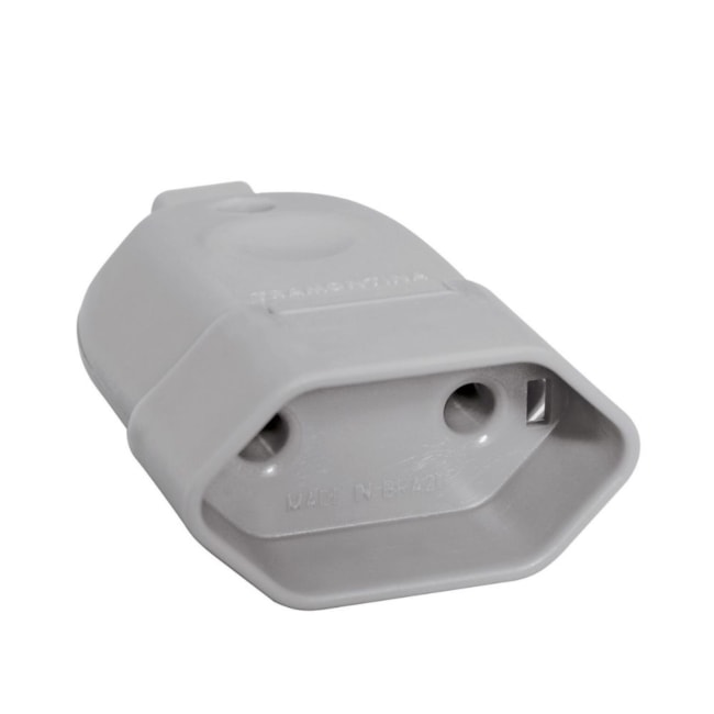 Plugue Fêmea Reto 2P 10A Cinza 57401152 TRAMONTINA ELETRIK-d251f2e8-2d06-4a74-be7c-303c2cc5129d