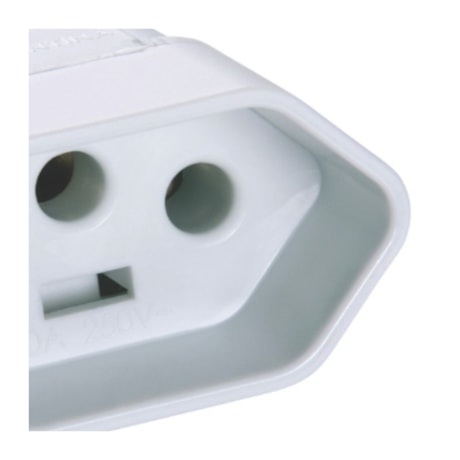 Plugue Fêmea Reto Branco 2P+T 10A 250V 57402/053 TRAMONTINA ELETRIK-6e794863-d690-4e03-84e6-664ff7f02420