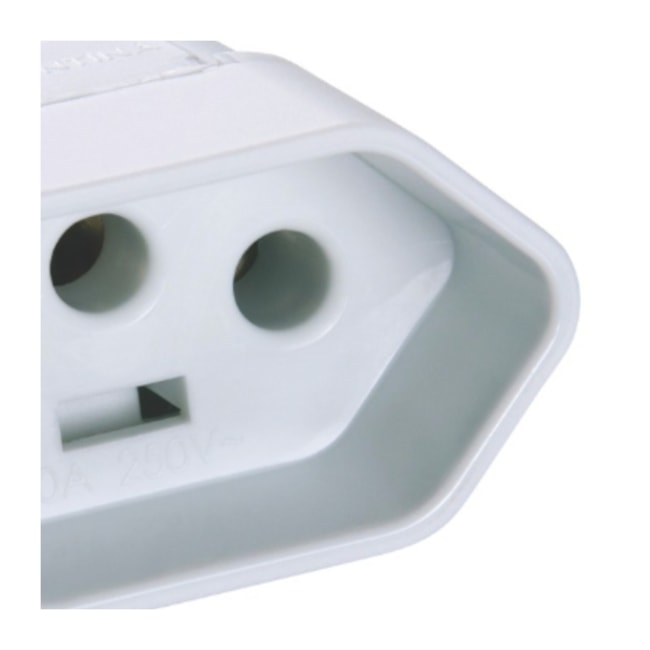 Plugue Fêmea Reto Branco 2P+T 10A 250V 57402/053 TRAMONTINA ELETRIK-eb78177c-74f7-4fc2-9b25-73cb9b4b8be5