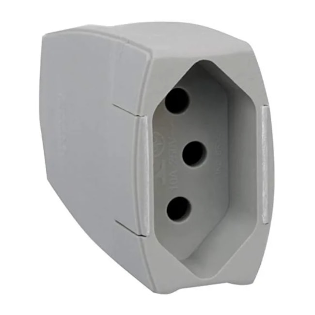Plugue Fêmea Reto 2P + T 10A Cinza 615975 PIAL LEGRAND-b169b60c-4fd9-4c90-bb07-6dbb2d7749c3