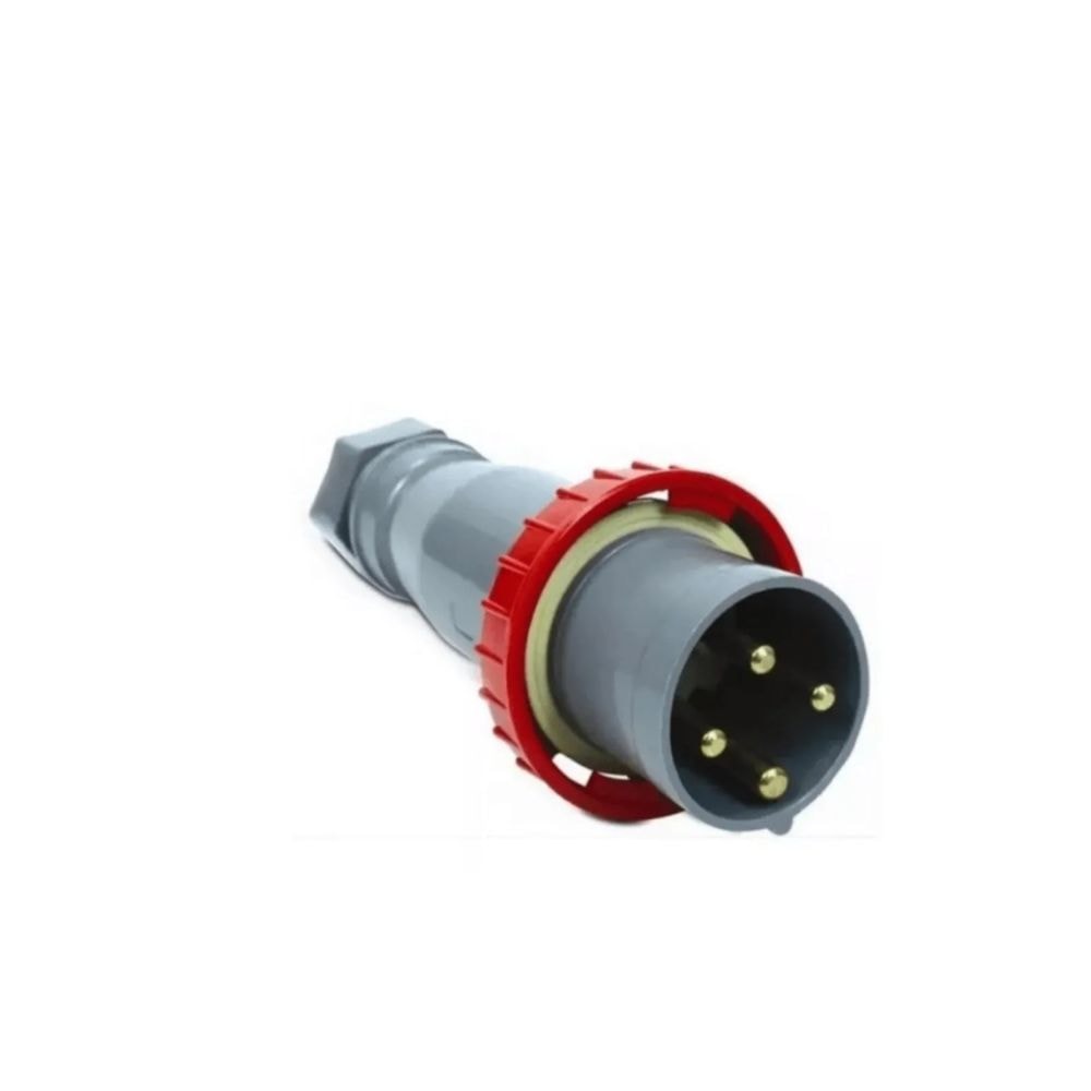 Plugue Industrial Macho 16A 3P+T 380/440V 6H Vermelho IP67 S4076W