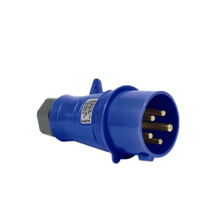 Plugue Industrial Macho 32A 3P+T 200/250V 9H IP44 S4279-BRASIKON STECK
