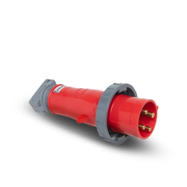 Plugue Industrial Macho 63A 3P+T 380/440V 6H Vermelho IP67 S4576W-SHOCKTITE STECK-272985bb-1808-48ad-9be0-e5396b9c7d17