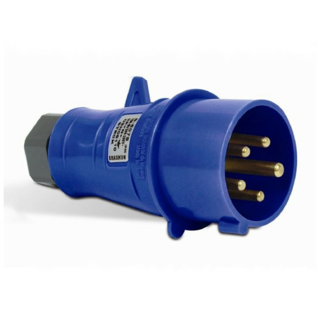 Plugue Industrial Macho Azul 16A+T 200/250V 9H IP44 S4079-BRASIKON STECK-db792655-5cdc-4077-8de5-a1e61d468545