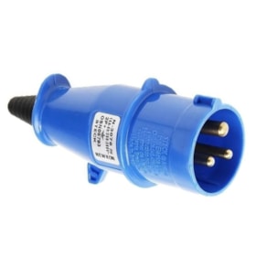 Plugue Industrial Macho Azul 2P+T 16A 250V IP44 N3076-NEWKON STECK