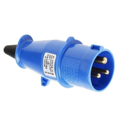 Plugue Industrial Macho Azul 2P+T 16A 250V IP44 N3076-NEWKON STECK-058d20a7-14a0-4af0-8aae-ec923133909b