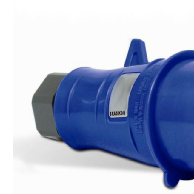 Plugue Industrial Macho Azul IP44 16A 2P+T 200/250 6H S3076-BRASIKON STECK-827c6e5b-61e1-464d-a1d4-d05b015171ee