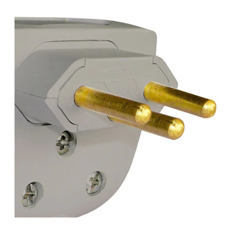 Plugue Macho 2P+T 20A 250V Cinza 615873 PIAL - Anhanguera Ferramentas
