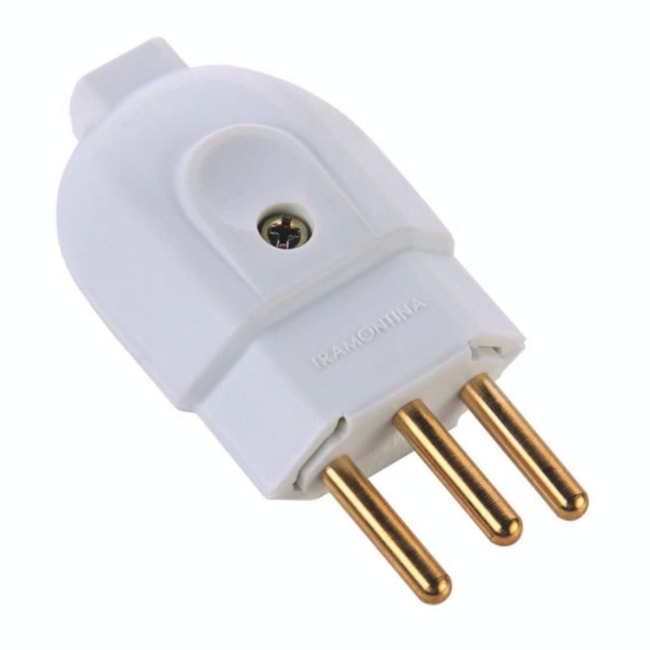 Plugue Macho Branco 2P+T 10A 250V 57402/103 TRAMONTINA ELETRIK-072dffb5-f207-4a58-b378-b513bcded882