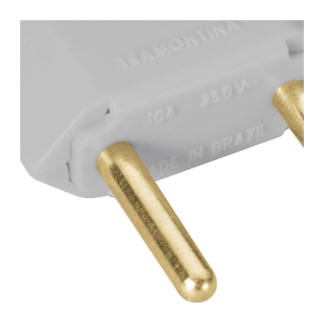 Plugue Macho Reto 2P 10A 250V TRAMONTINA ELETRIK-30aa66ad-0eea-4522-b276-7d307cc77b21