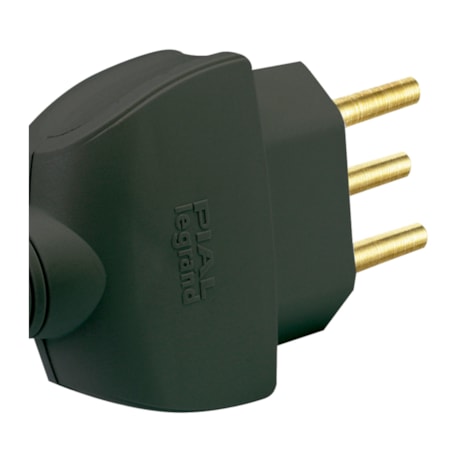 Plugue Macho Reto 2P + T 10A Preto 615911 PIAL-40079ffe-22c7-4dc1-8e59-35c0a24e8cfb