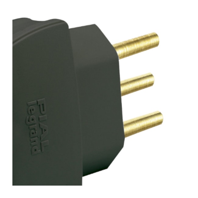 Plugue Macho Reto com Saída Axial 2P+T 10A 250V Preto 6158 11 PIAL-79ea9918-0d7e-4cb4-bd5b-a4272d3d7dcc