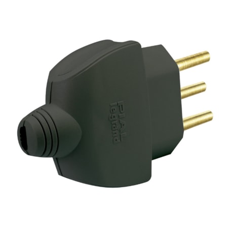 Plugue Macho Reto com Saída Axial 2P+T 10A 250V Preto 6158 11 PIAL-a9be705a-c589-425c-b31a-539dd8365e7a